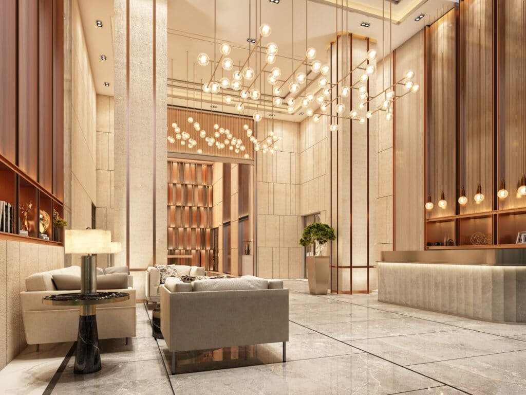 Grand Lobby and Foyer at Sixty6 Gulberg