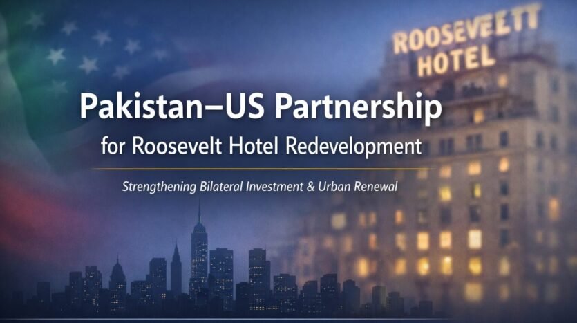 Pakistan-US Partnership for Roosevelt Hotel Redevelopment