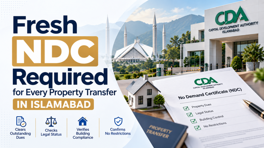 Fresh NDC Required for Every Property Transfer in Islamabad
