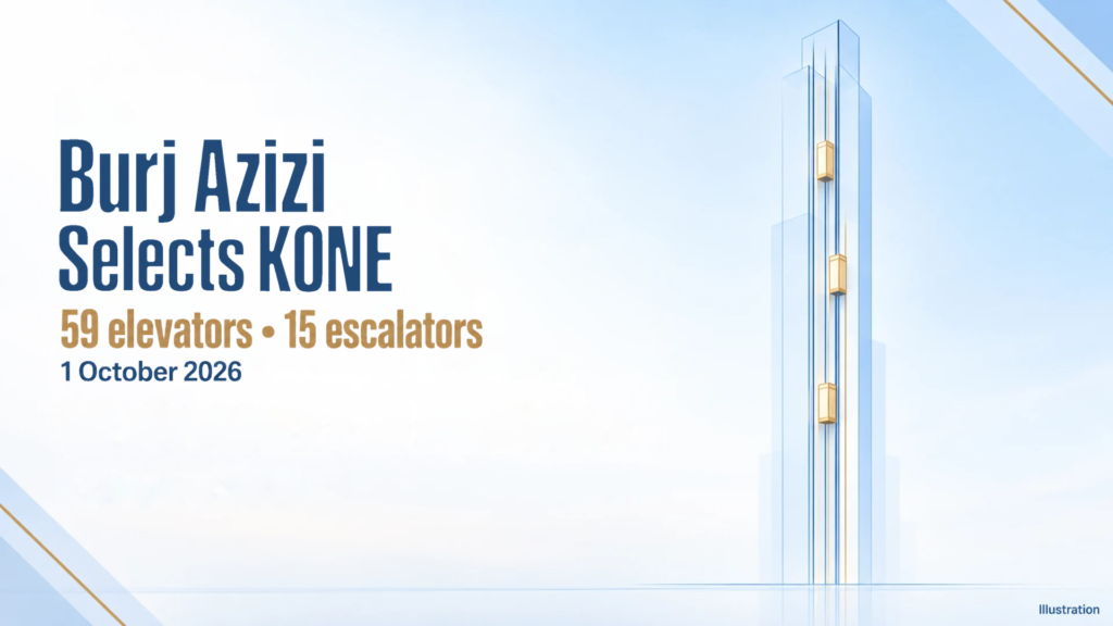 Burj Azizi Selects KONE for 59 Elevators