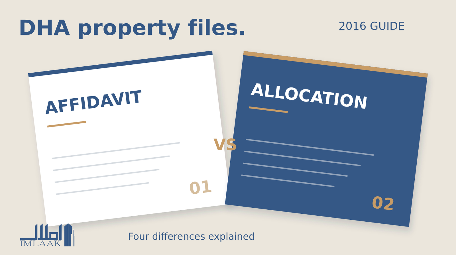 Affidavit and allocation property files compared, with four differences explained in a 2016 guide.