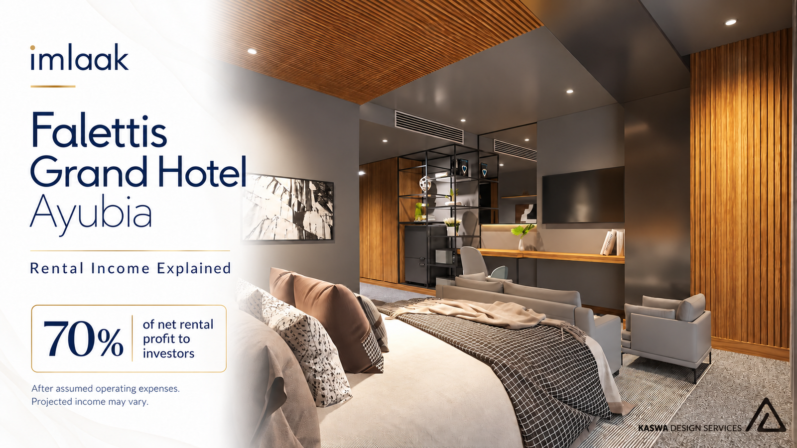 Falettis Grand Hotel Ayubia rental income explained with a concept hotel room