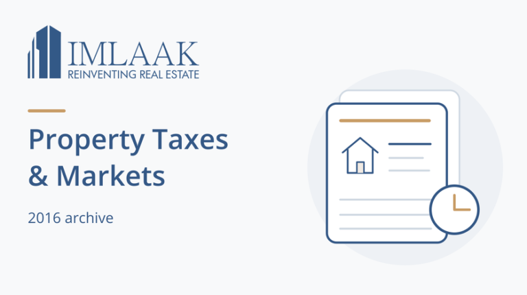 Property Taxes & Markets. 2016 archive. Property report card with a neutral research symbol.