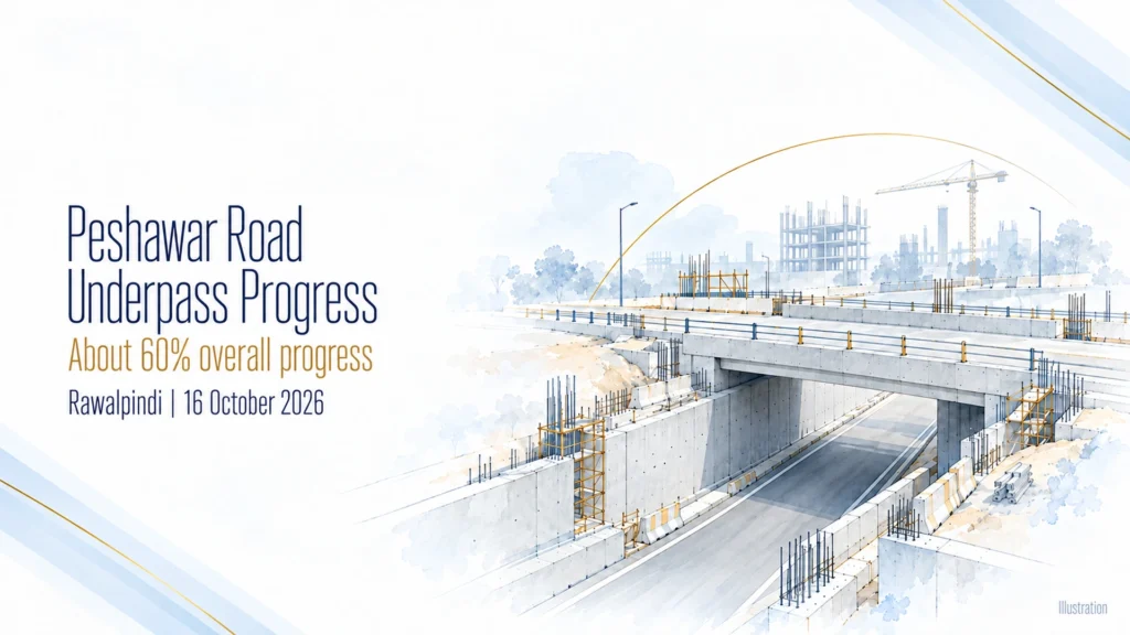 Peshawar Road Underpasses Reach 60% Progress